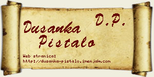 Dušanka Pištalo vizit kartica